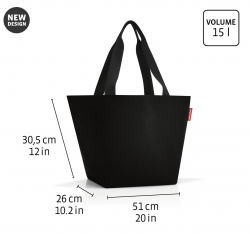 Reisenthel Shopper M, leo nero, ZS7080